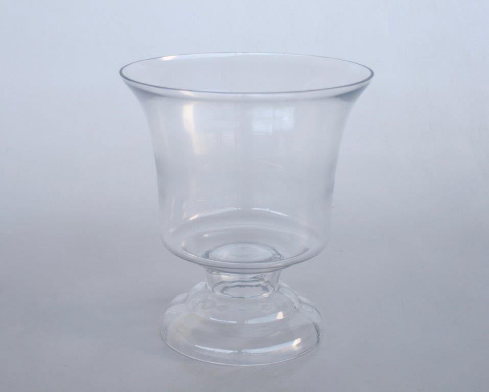 Glass Round Wide Neck Vase